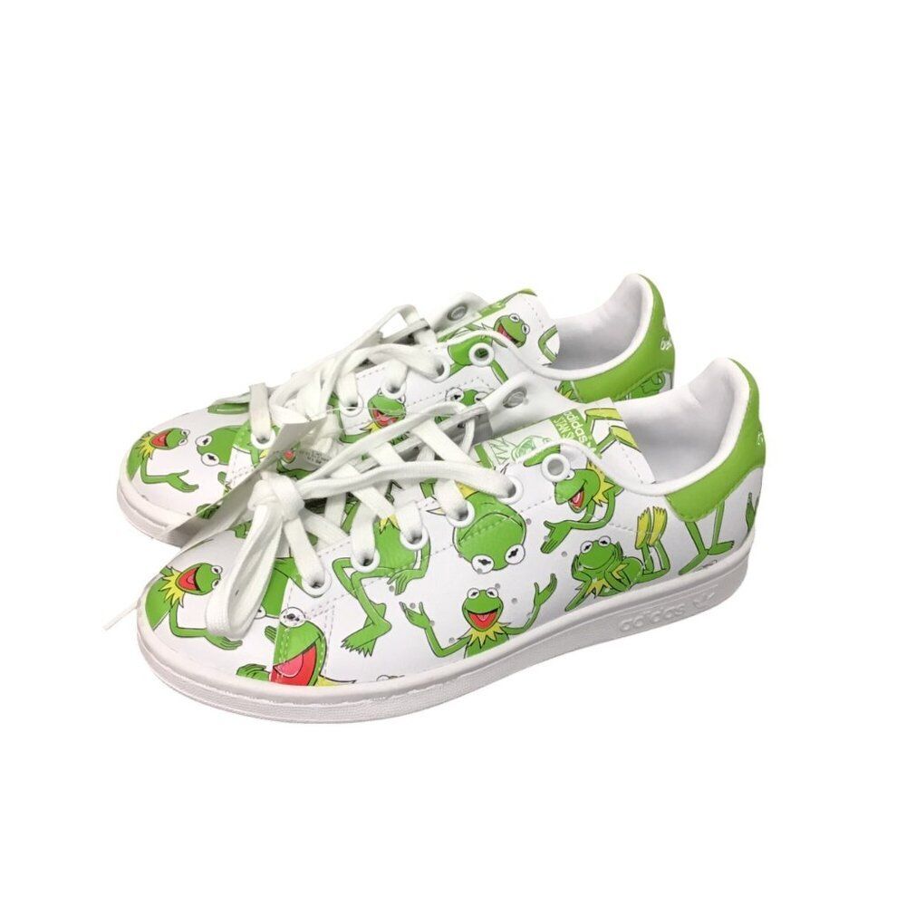 NWT Disney Stan Smith Kermit Green Adidas Shoes Boys/Men 5 (Woman's 6.5/7)